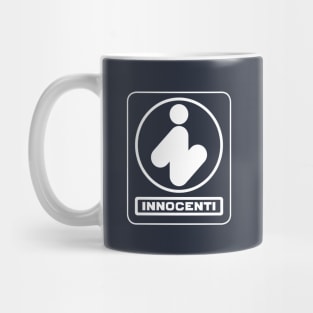 Vintage Innocenti emblem 1970's - Innocenti Mini, Lambretta - white print Mug